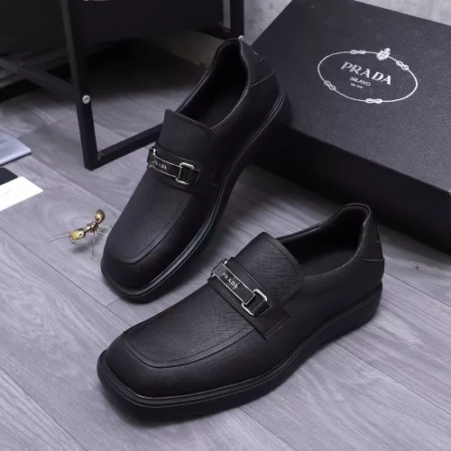 Prada Leather Shoes For Men #1274391 $96.00 USD, Wholesale Replica Prada Leather Shoes