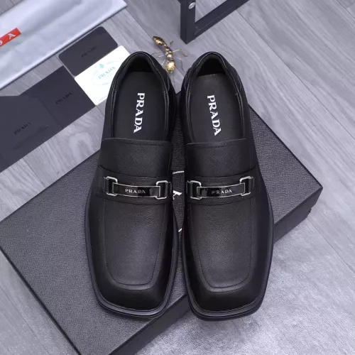 Replica Prada Leather Shoes For Men #1274391 $96.00 USD for Wholesale