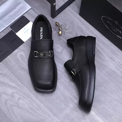 Replica Prada Leather Shoes For Men #1274391 $96.00 USD for Wholesale