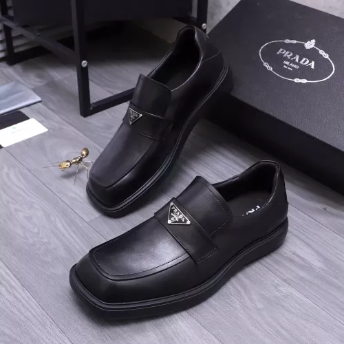 Prada Leather Shoes For Men #1274393 $96.00 USD, Wholesale Replica Prada Leather Shoes