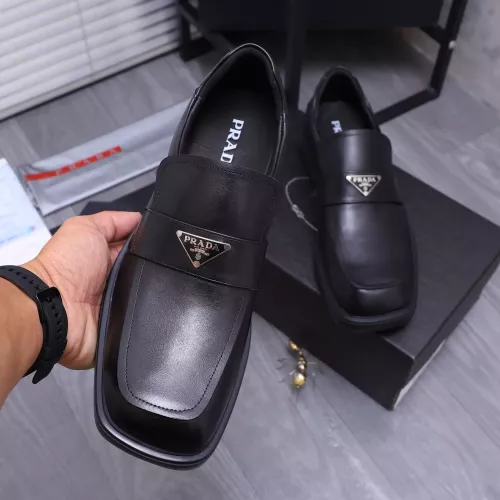 Replica Prada Leather Shoes For Men #1274393 $96.00 USD for Wholesale