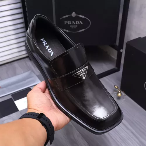 Replica Prada Leather Shoes For Men #1274395 $96.00 USD for Wholesale