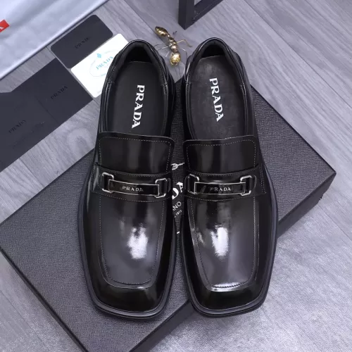 Replica Prada Leather Shoes For Men #1274396 $96.00 USD for Wholesale