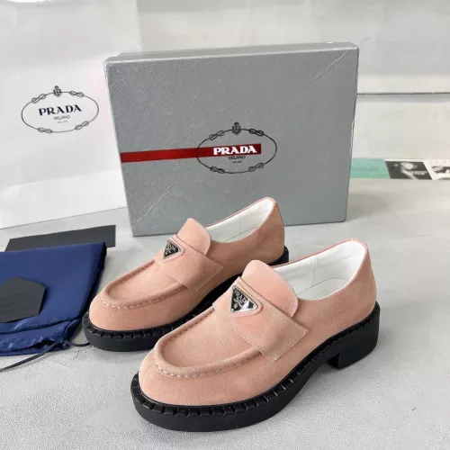 Prada Leather Shoes For Women #1274397 $98.00 USD, Wholesale Replica Prada Leather Shoes