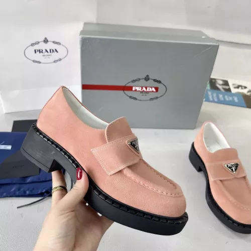 Replica Prada Leather Shoes For Women #1274397 $98.00 USD for Wholesale