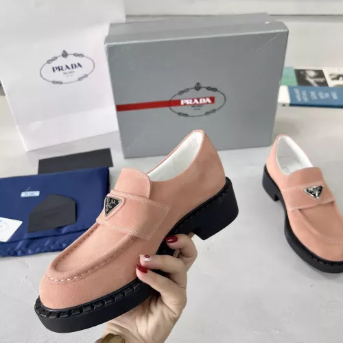 Replica Prada Leather Shoes For Women #1274397 $98.00 USD for Wholesale