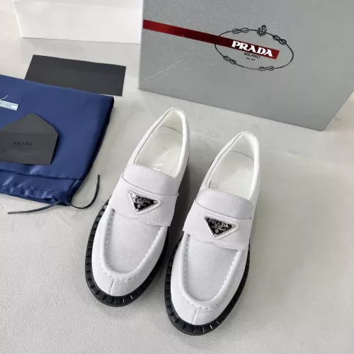 Replica Prada Leather Shoes For Women #1274398 $98.00 USD for Wholesale