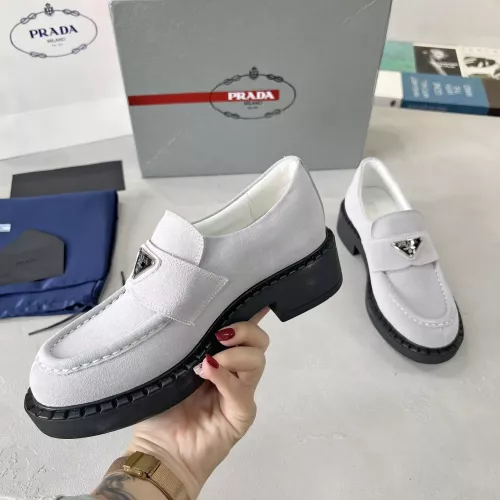 Replica Prada Leather Shoes For Women #1274398 $98.00 USD for Wholesale