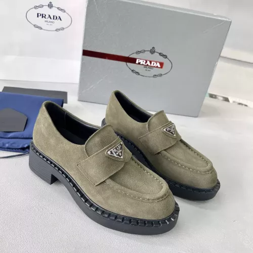 Replica Prada Leather Shoes For Men #1274405 $98.00 USD for Wholesale