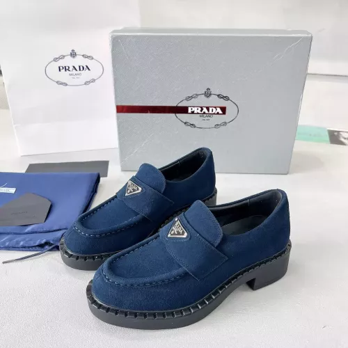 Prada Leather Shoes For Women #1274408 $98.00 USD, Wholesale Replica Prada Leather Shoes