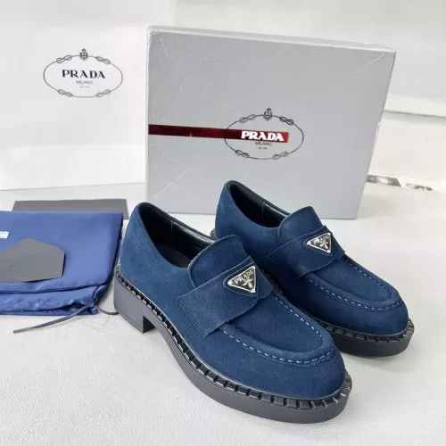 Replica Prada Leather Shoes For Men #1274409 $98.00 USD for Wholesale