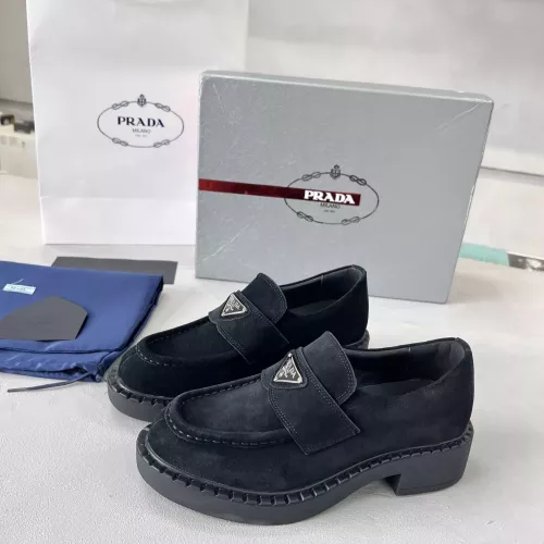 Prada Leather Shoes For Women #1274410 $98.00 USD, Wholesale Replica Prada Leather Shoes