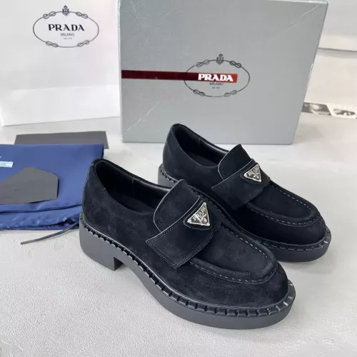 Replica Prada Leather Shoes For Women #1274410 $98.00 USD for Wholesale