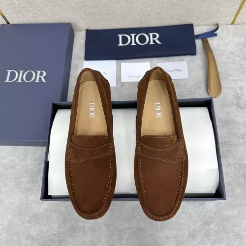 Replica Christian Dior Leather Shoes For Women #1274460 $130.00 USD for Wholesale