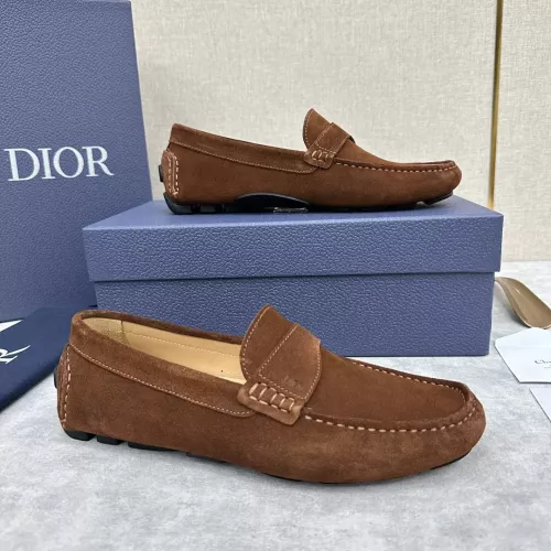 Replica Christian Dior Leather Shoes For Women #1274460 $130.00 USD for Wholesale