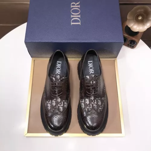 Replica Christian Dior Leather Shoes For Men #1274588 $92.00 USD for Wholesale