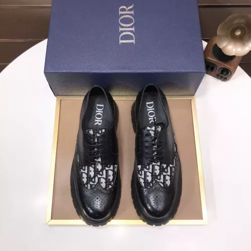 Replica Christian Dior Leather Shoes For Men #1274589 $92.00 USD for Wholesale