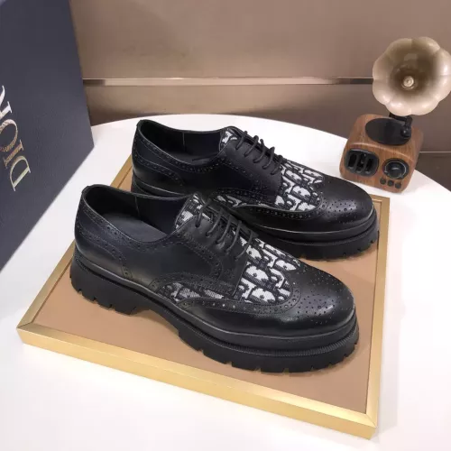 Replica Christian Dior Leather Shoes For Men #1274589 $92.00 USD for Wholesale