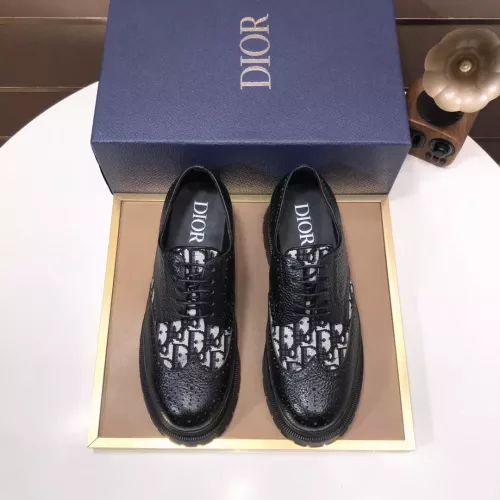 Replica Christian Dior Leather Shoes For Men #1274590 $92.00 USD for Wholesale