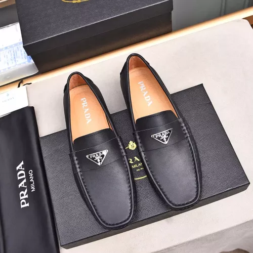 Replica Prada Leather Shoes For Men #1274606 $76.00 USD for Wholesale