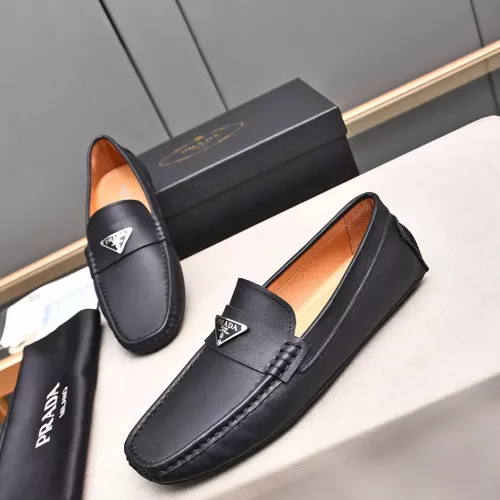 Replica Prada Leather Shoes For Men #1274606 $76.00 USD for Wholesale