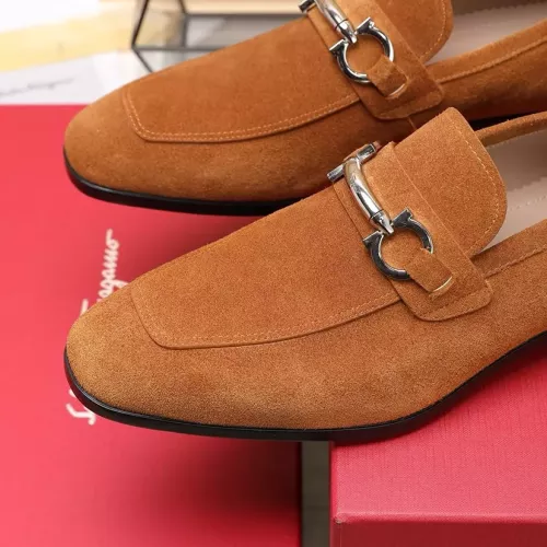 Replica Salvatore Ferragamo Leather Shoes For Men #1274676 $122.00 USD for Wholesale