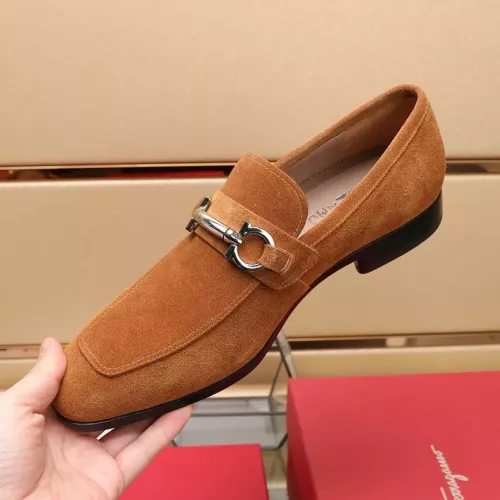 Replica Salvatore Ferragamo Leather Shoes For Men #1274676 $122.00 USD for Wholesale