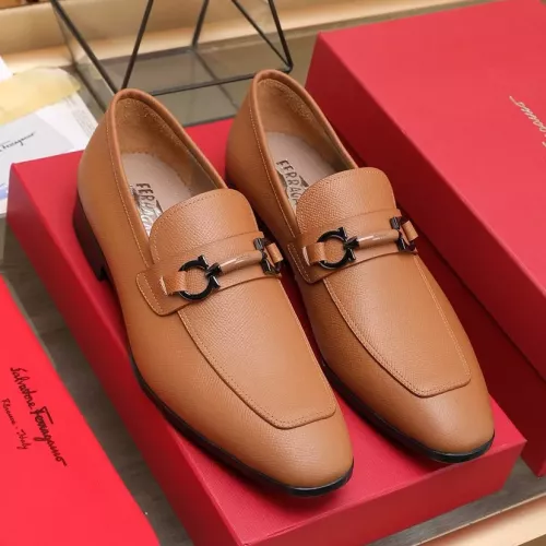 Replica Salvatore Ferragamo Leather Shoes For Men #1274678 $122.00 USD for Wholesale