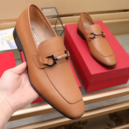 Replica Salvatore Ferragamo Leather Shoes For Men #1274678 $122.00 USD for Wholesale