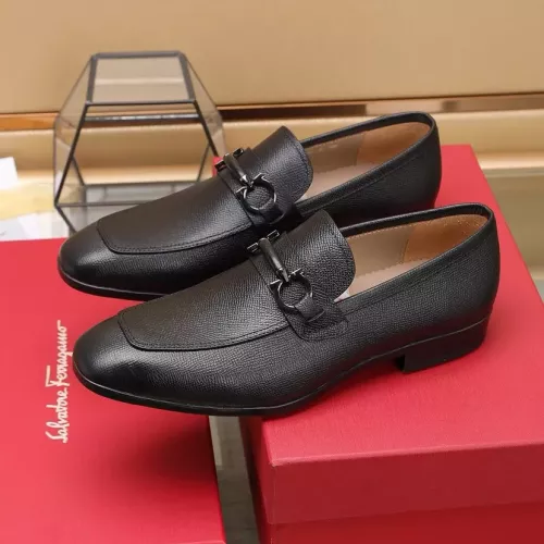 Replica Salvatore Ferragamo Leather Shoes For Men #1274679 $122.00 USD for Wholesale