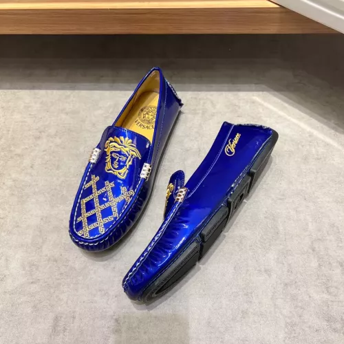 Versace Leather Shoes For Men #1274750 $68.00 USD, Wholesale Replica Versace Leather Shoes