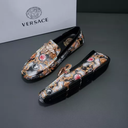 Versace Leather Shoes For Men #1274758 $68.00 USD, Wholesale Replica Versace Leather Shoes