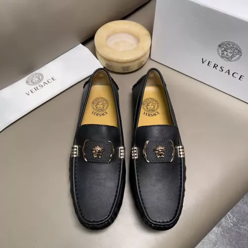 Replica Versace Leather Shoes For Men #1274763 $68.00 USD for Wholesale