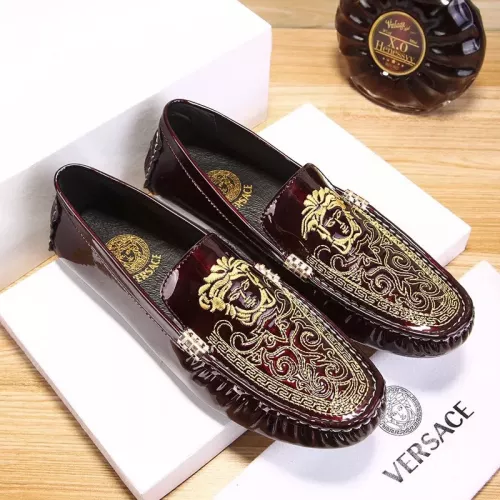 Versace Leather Shoes For Men #1274773 $68.00 USD, Wholesale Replica Versace Leather Shoes