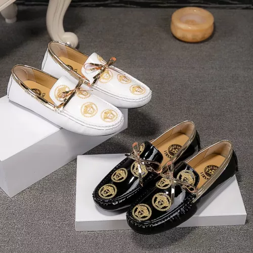 Replica Versace Leather Shoes For Men #1274776 $68.00 USD for Wholesale