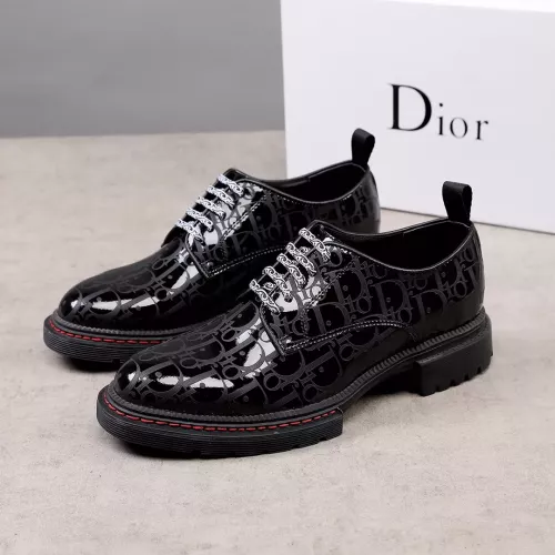 Replica Christian Dior Leather Shoes For Men #1274802 $82.00 USD for Wholesale