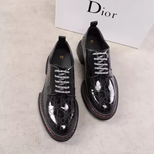 Replica Christian Dior Leather Shoes For Men #1274803 $82.00 USD for Wholesale