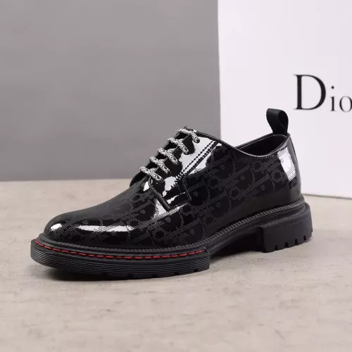 Replica Christian Dior Leather Shoes For Men #1274803 $82.00 USD for Wholesale