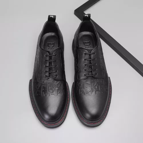 Replica Christian Dior Leather Shoes For Men #1274804 $85.00 USD for Wholesale