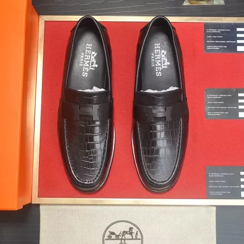 Replica Hermes Leather Shoes For Men #1274816 $85.00 USD for Wholesale