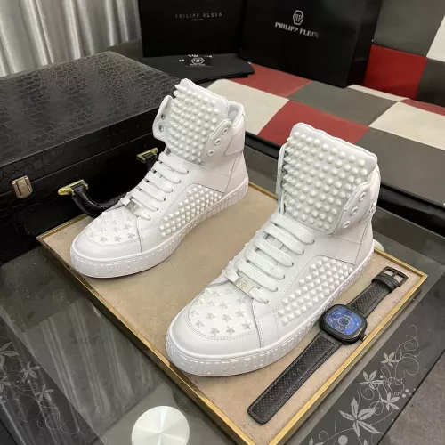 Replica Philipp Plein PP High Tops Shoes For Men #1274966 $125.00 USD for Wholesale