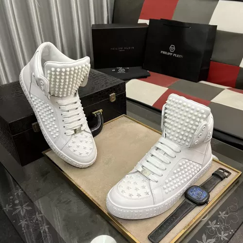 Replica Philipp Plein PP High Tops Shoes For Men #1274966 $125.00 USD for Wholesale