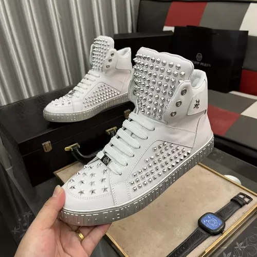 Philipp Plein PP High Tops Shoes For Men #1274968 $125.00 USD, Wholesale Replica Philipp Plein PP High Tops Shoes