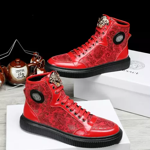 Versace High Tops Shoes For Men #1274972 $76.00 USD, Wholesale Replica Versace High Tops Shoes