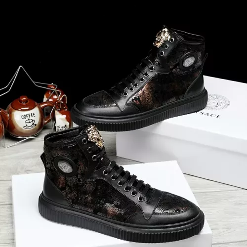 Versace High Tops Shoes For Men #1274974 $76.00 USD, Wholesale Replica Versace High Tops Shoes