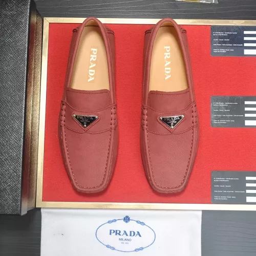 Replica Prada Leather Shoes For Men #1274981 $80.00 USD for Wholesale