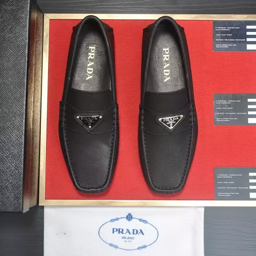 Replica Prada Leather Shoes For Men #1274983 $80.00 USD for Wholesale