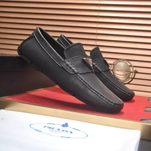 Replica Prada Leather Shoes For Men #1274983 $80.00 USD for Wholesale