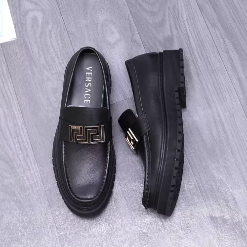 Versace Leather Shoes For Men #1275008 $88.00 USD, Wholesale Replica Versace Leather Shoes