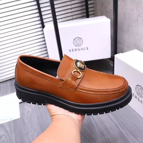 Replica Versace Leather Shoes For Men #1275016 $88.00 USD for Wholesale